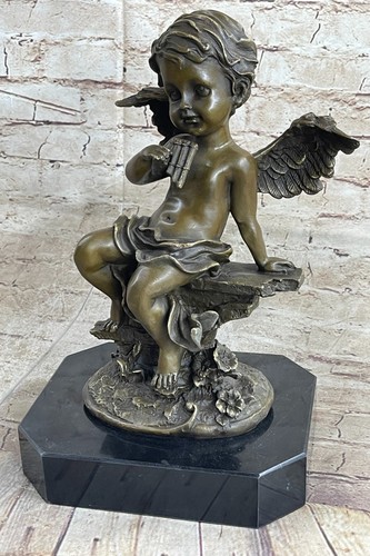 Vintage french bronze cherub - vintage,